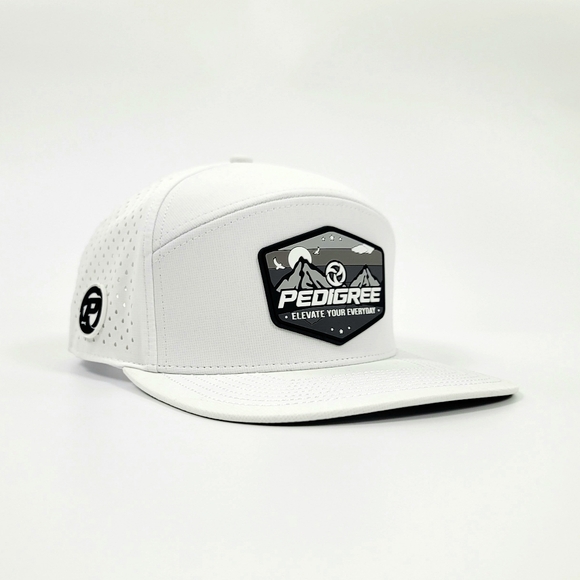 Pedigree SW | 6-Panel Waterproof Snapback Hat with 3D PVC Patches - White - Picture 1 of 3